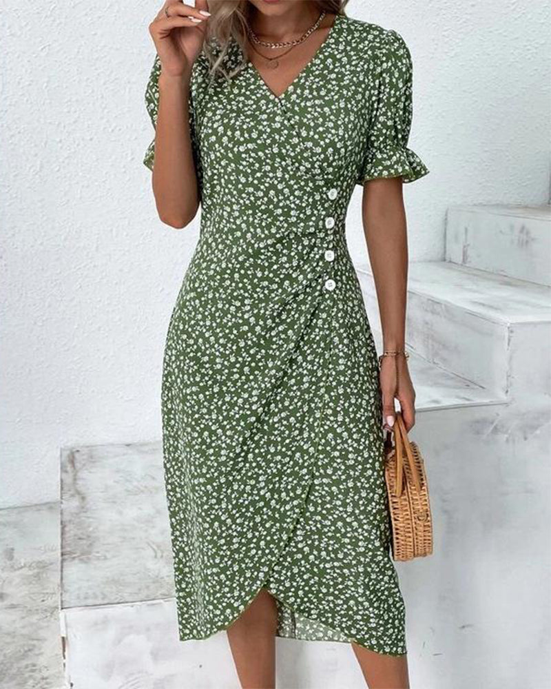 Giselle - Elegant blomstret V-hals
