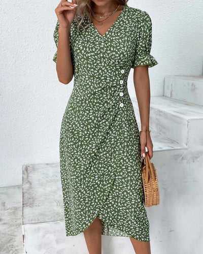 Giselle - Elegant blomstret V-hals