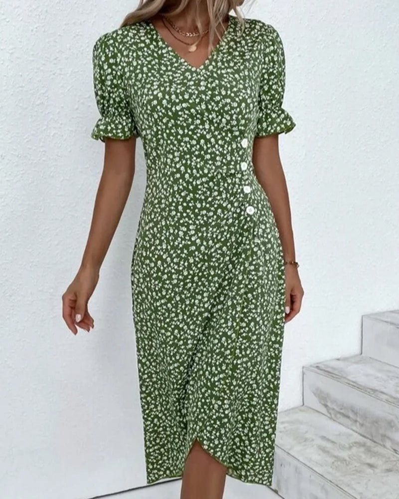 Giselle - Elegant blomstret V-hals