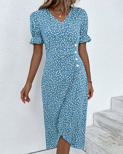 Giselle - Elegant blomstret V-hals