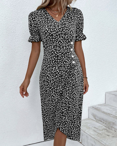Giselle - Elegant blomstret V-hals