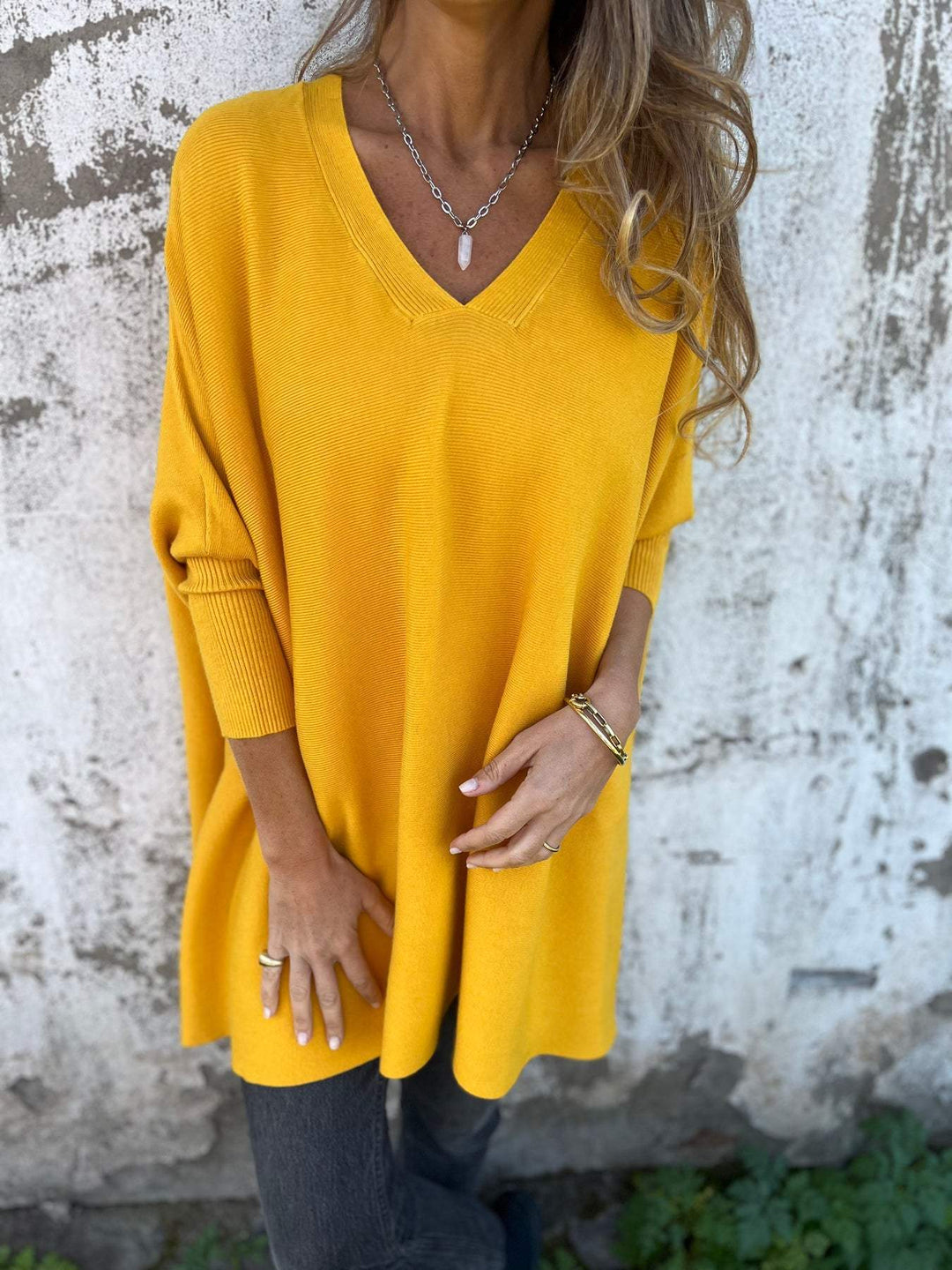 Céline | Behagelig oversize sweater med V-hals