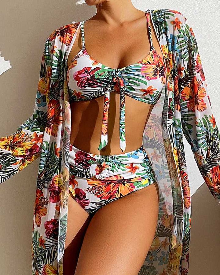 Lulu | 3-delt bikinisæt med kimono