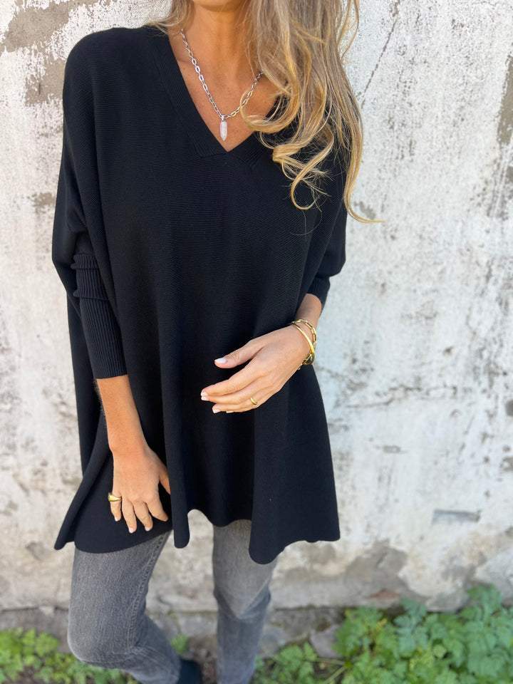 Céline | Behagelig oversize sweater med V-hals