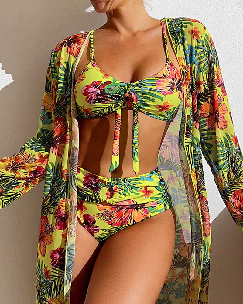 Lulu | 3-delt bikinisæt med kimono