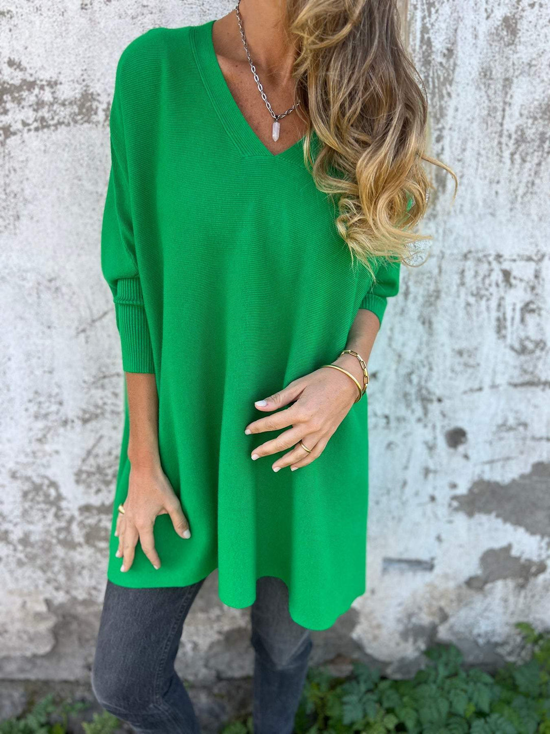 Céline | Behagelig oversize sweater med V-hals