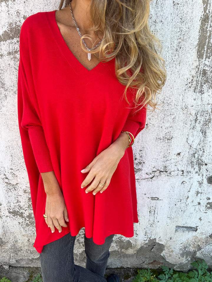 Céline | Behagelig oversize sweater med V-hals