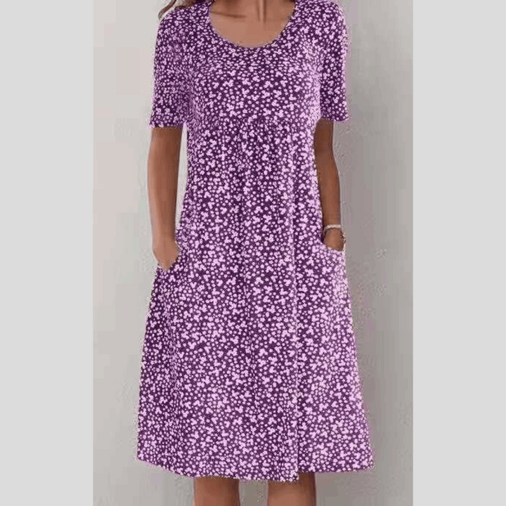 Arlise – Elegant Boho Midikjole med Print