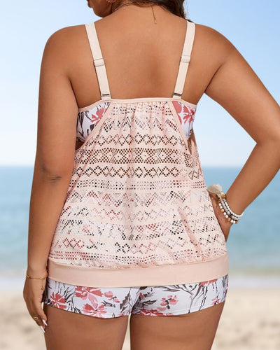 Noa | Luftig tankini med blonde-detalje