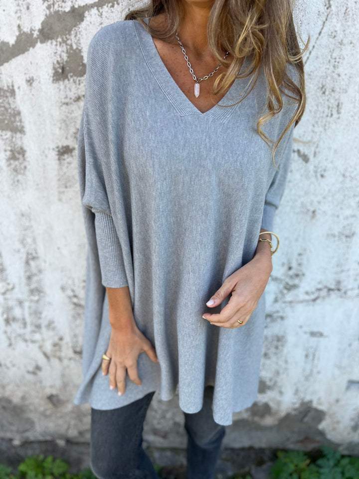 Céline | Behagelig oversize sweater med V-hals