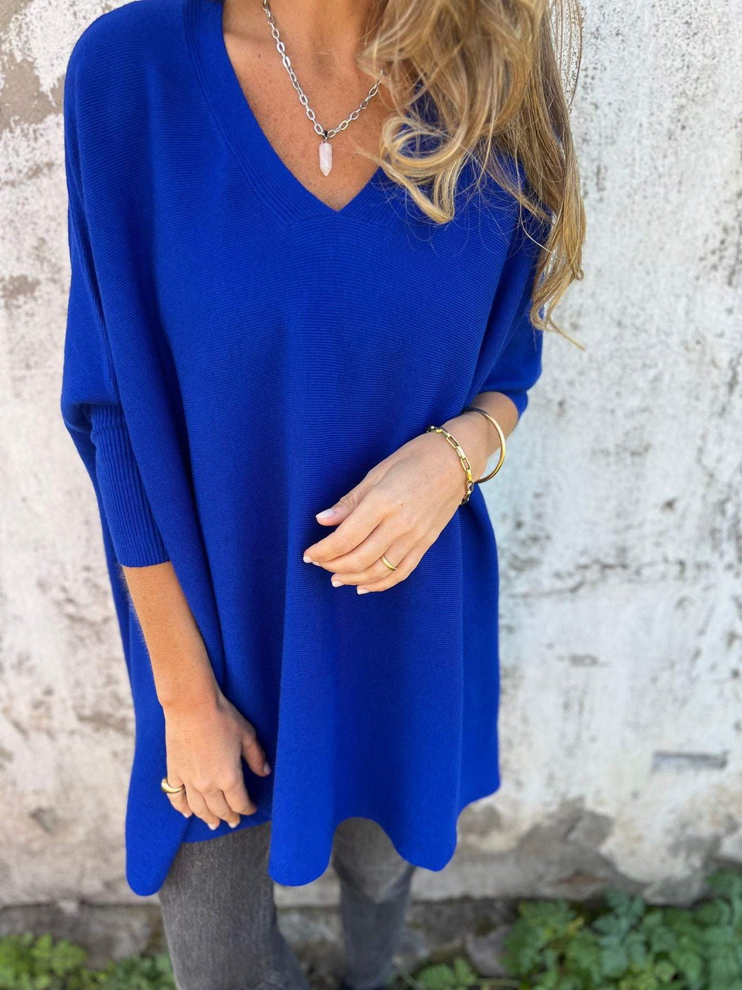 Céline | Behagelig oversize sweater med V-hals