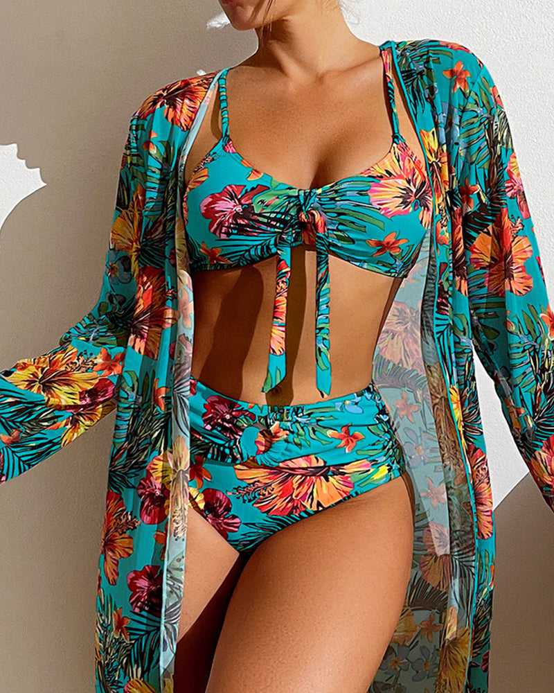 Lulu | 3-delt bikinisæt med kimono