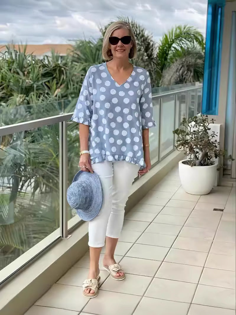 Aisley – Bedruckte Lockere Bluse
