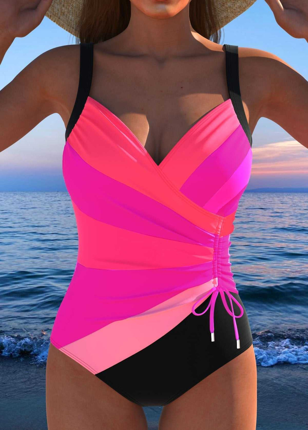 Kaat | Surplice badedragt med farverigt print