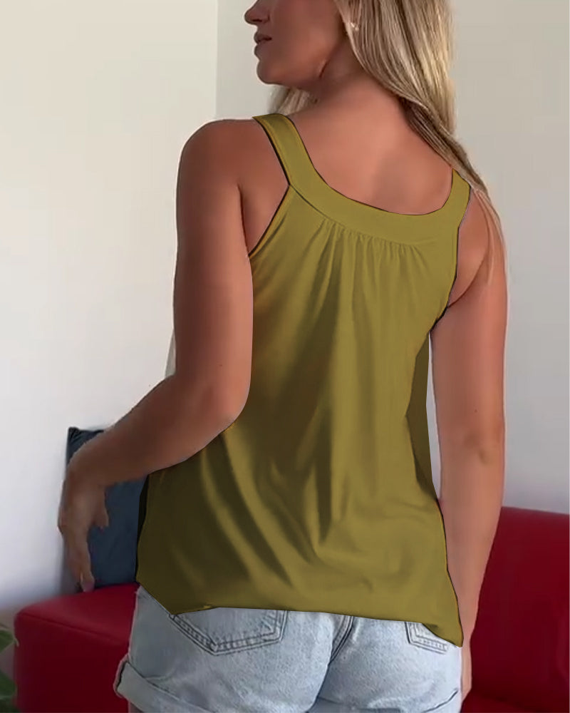 Saga | Ensfarvet Top