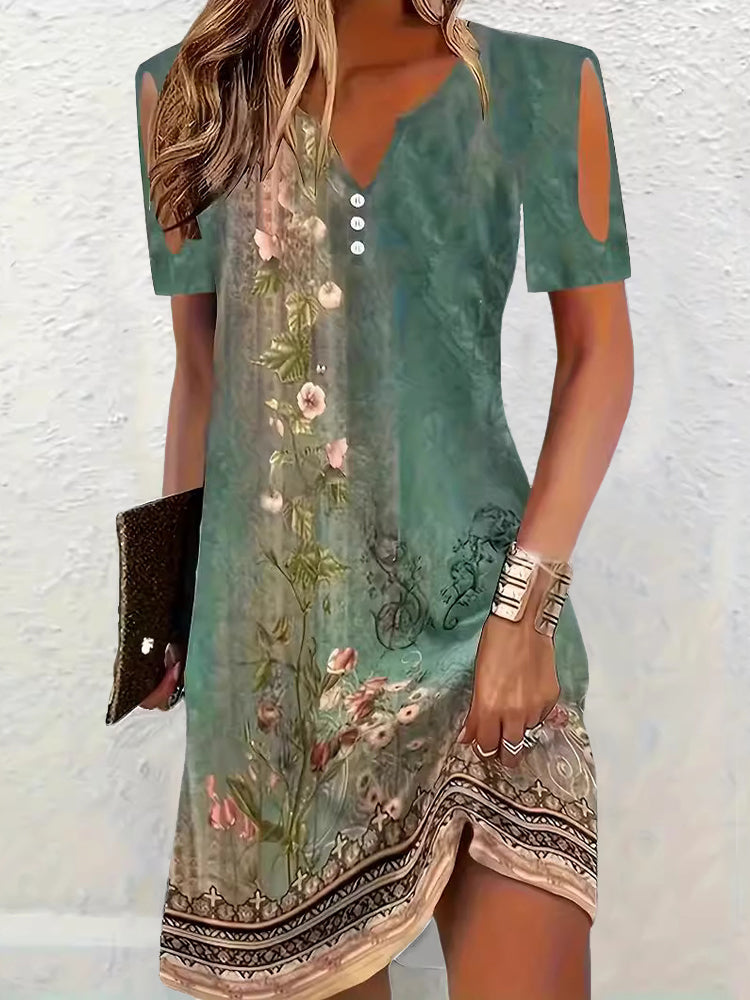 Alethea – Elegant Midikjole med Print