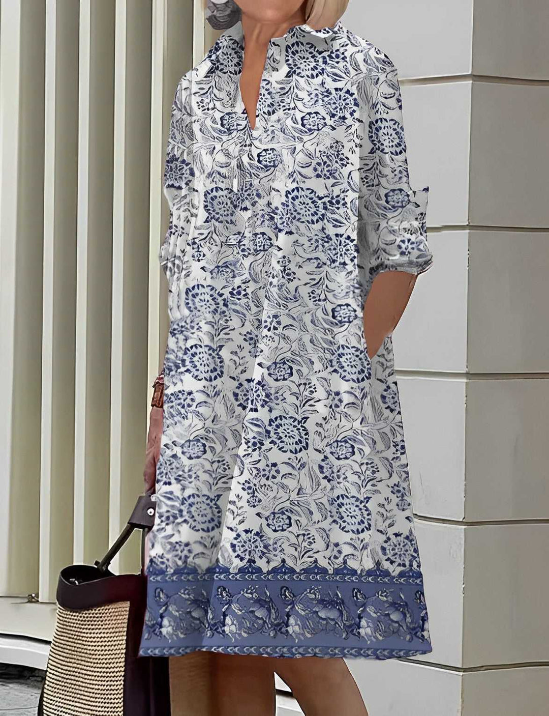 Ariadne – Elegant Boho Midikjole med Print