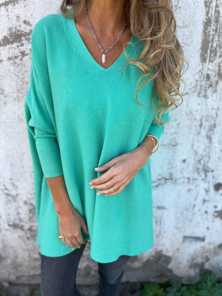 Céline | Behagelig oversize sweater med V-hals