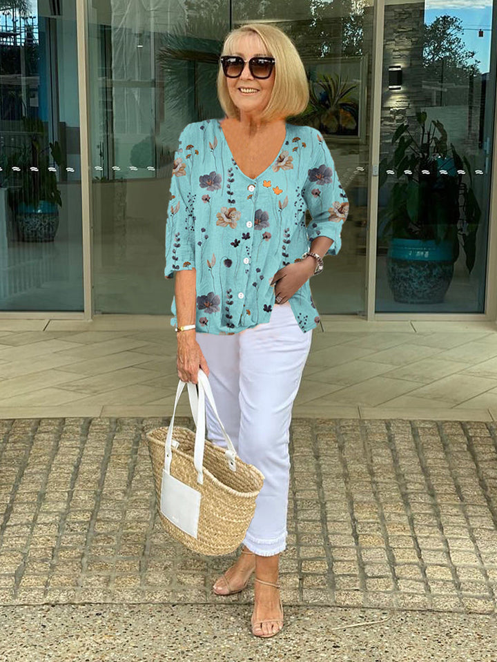 Elva™ | Elegant bluse med blomster