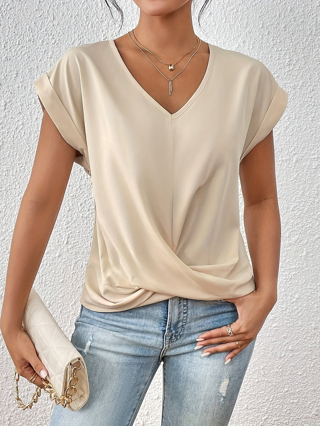 Cleo™ | Casual T-shirt med sweetheart-udskæring