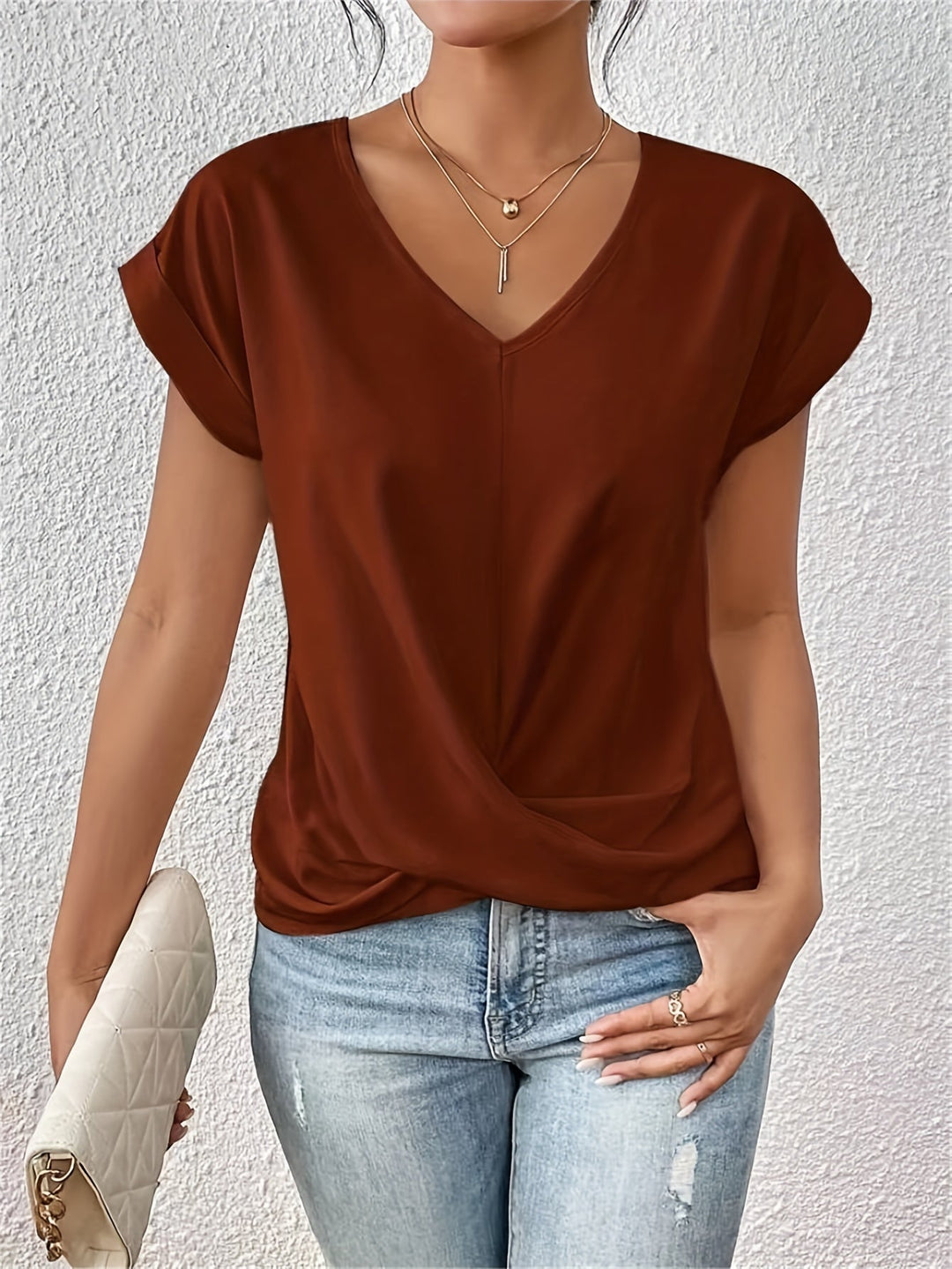 Cleo™ | Casual T-shirt med sweetheart-udskæring