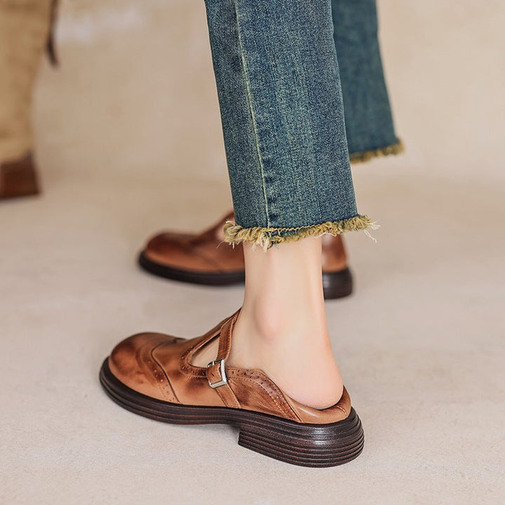 VELDA | Elegante Mary Janes i læder