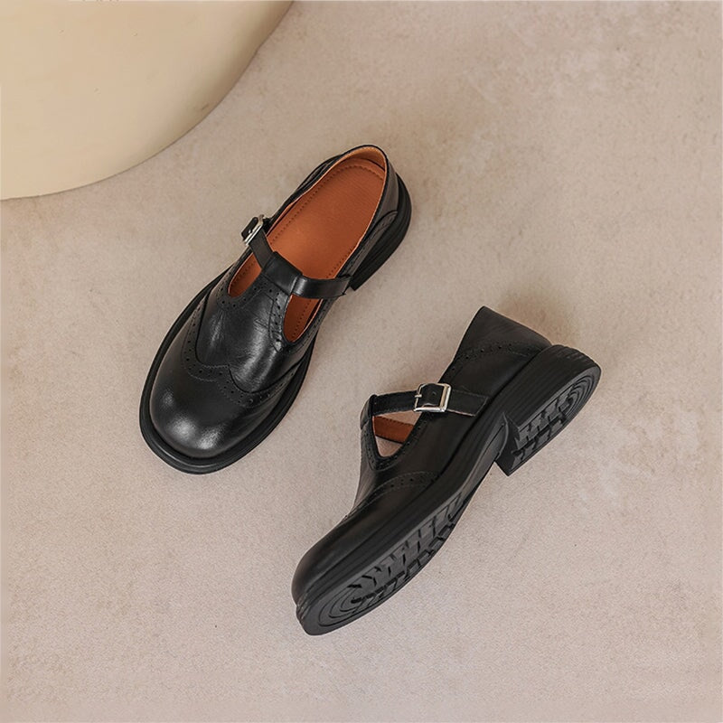 VELDA | Elegante Mary Janes i læder